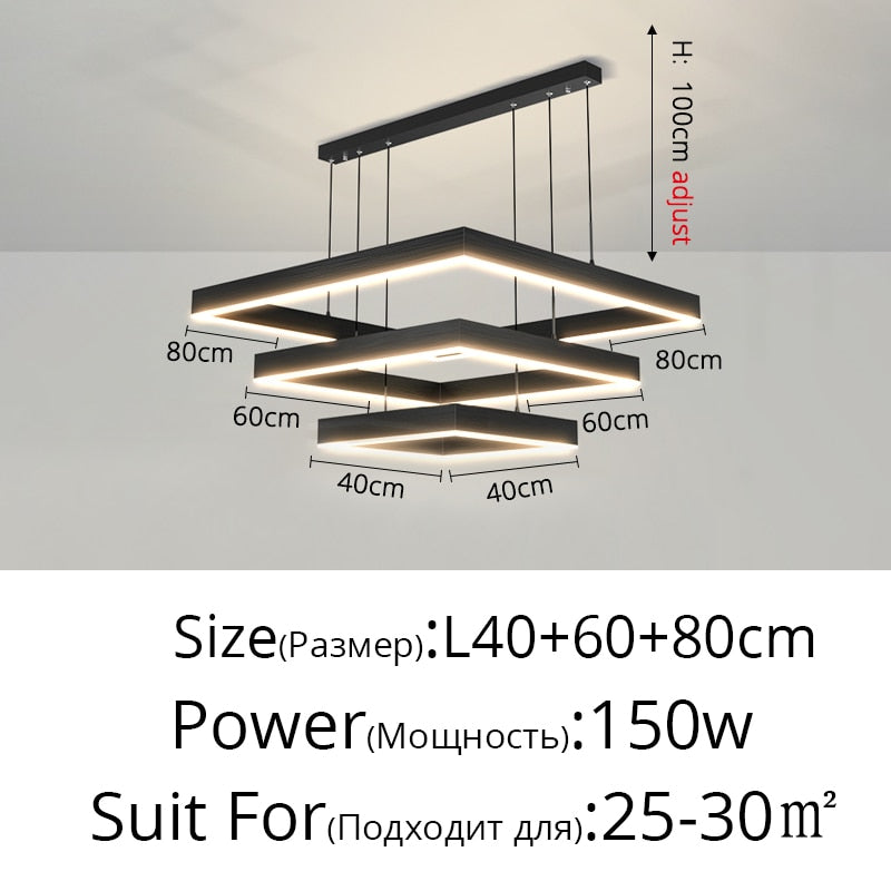 Modern Simplicity Led Ceiling Chandelier for Living Room Bedroom Indoor Lighting Pendant Light Celing Lamp Fixtures Home Decor