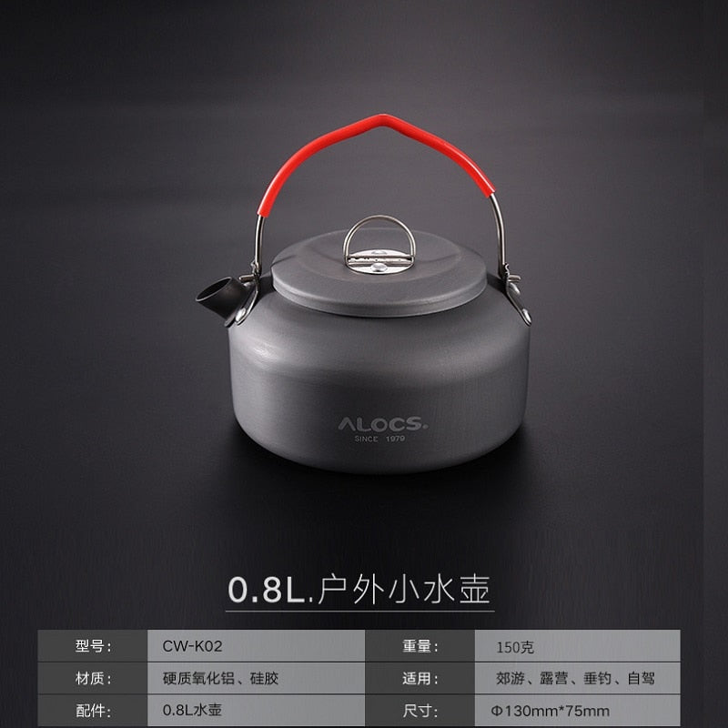Alocs 0.8L/1.4L Outdoor Camping Kettle K02 K03 K06 Water Kettles Coffee Pot Teapot Super Light