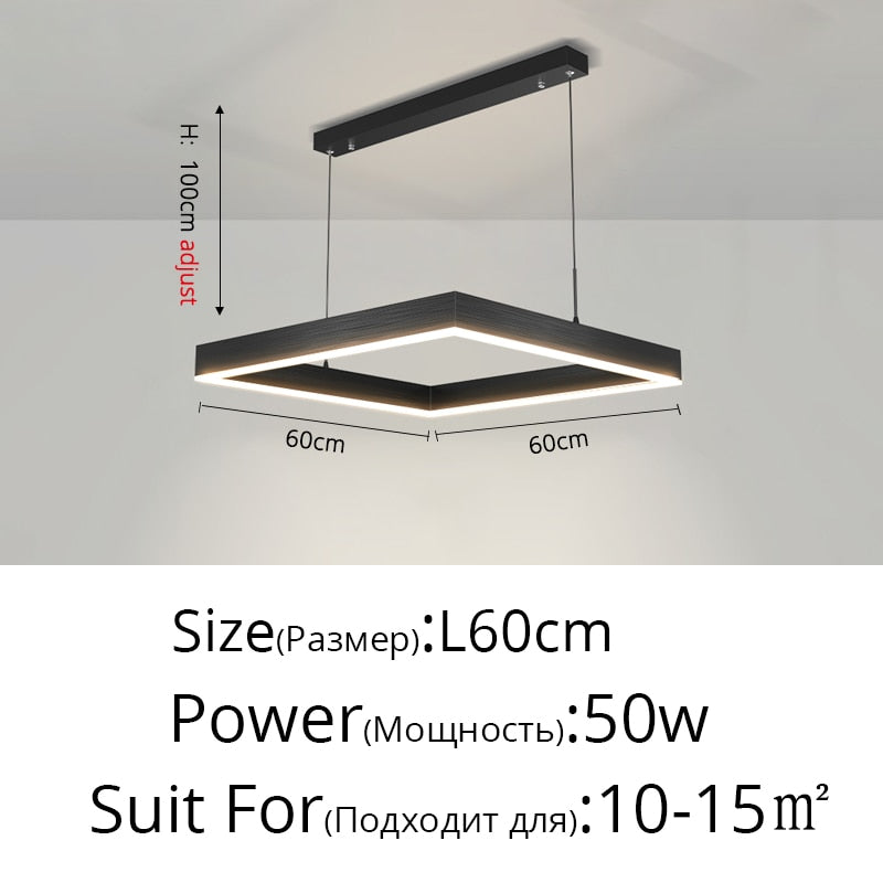 Modern Simplicity Led Ceiling Chandelier for Living Room Bedroom Indoor Lighting Pendant Light Celing Lamp Fixtures Home Decor