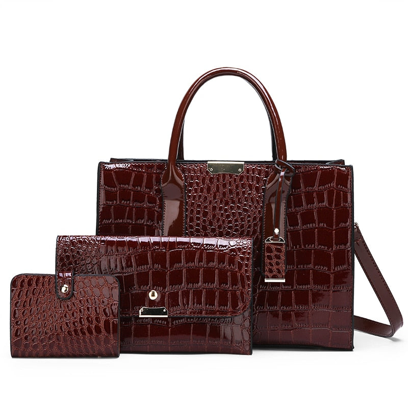 Luxury Womens Bags Designer Crocodile Pattern Shoulder Bag PU Leather Brand Woman Crossbody Casual Handbag Women Tote Bags Sac