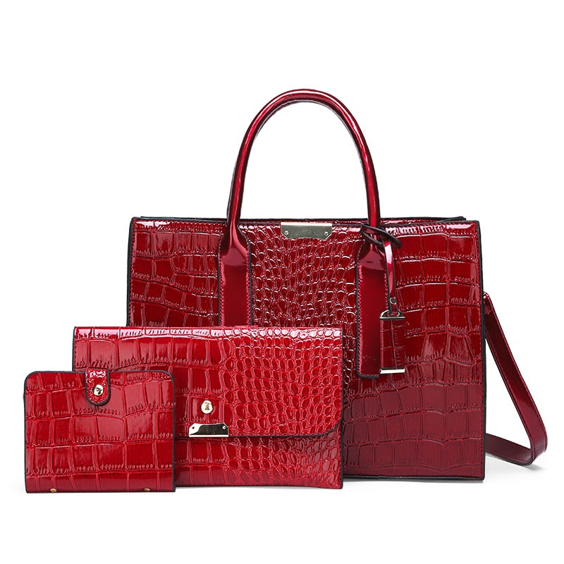 Luxury Womens Bags Designer Crocodile Pattern Shoulder Bag PU Leather Brand Woman Crossbody Casual Handbag Women Tote Bags Sac