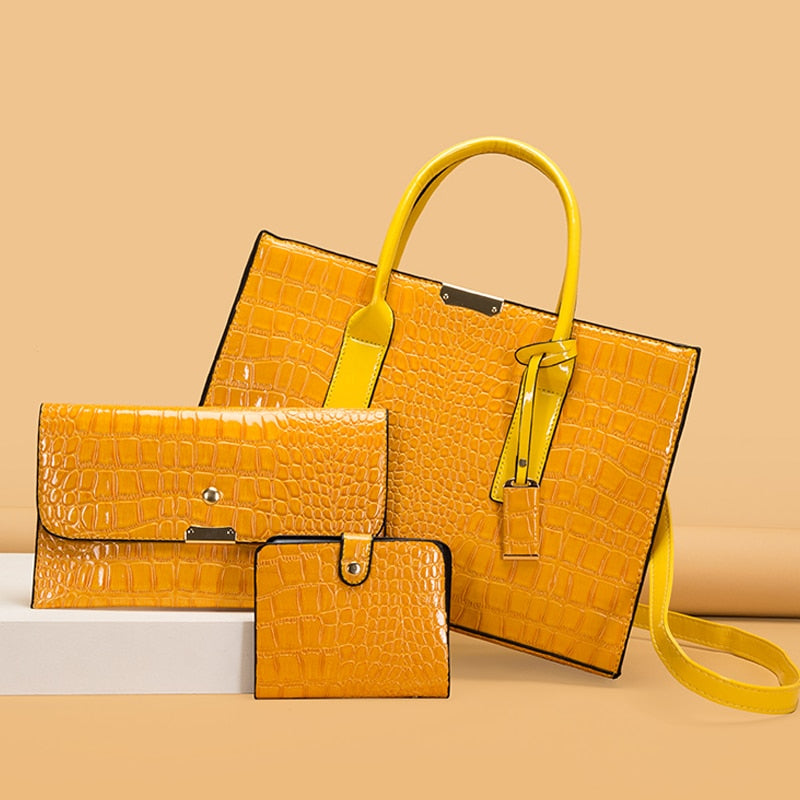 Luxury Womens Bags Designer Crocodile Pattern Shoulder Bag PU Leather Brand Woman Crossbody Casual Handbag Women Tote Bags Sac