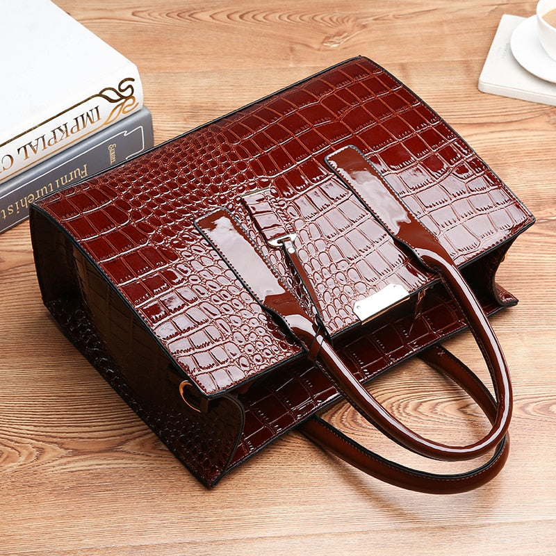 Luxury Womens Bags Designer Crocodile Pattern Shoulder Bag PU Leather Brand Woman Crossbody Casual Handbag Women Tote Bags Sac