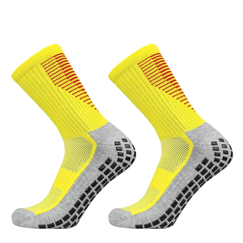 New Football Socks Men and Women Sports Socks Non-slip Silicone Bottom Soccer Basketball Grip Socks