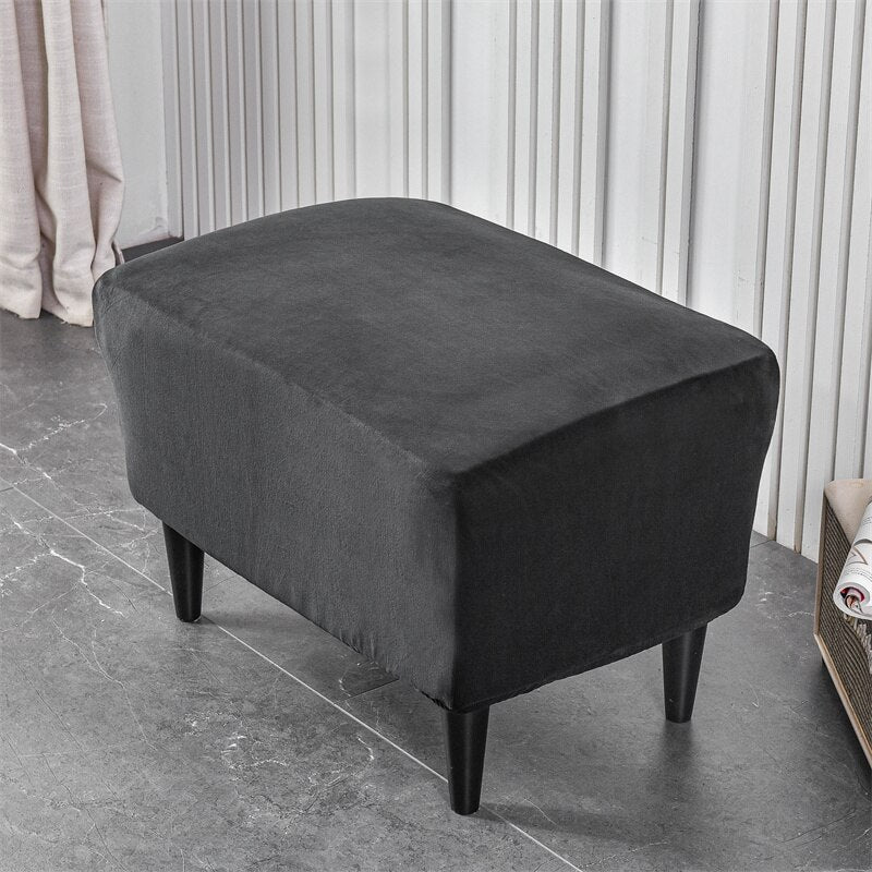 Leisure Velvet Club Bath Tub Armchairs Chair Covers Stretch Sofa Slipcover Removable Sofa Couch Cover Bar Counter Solid Color