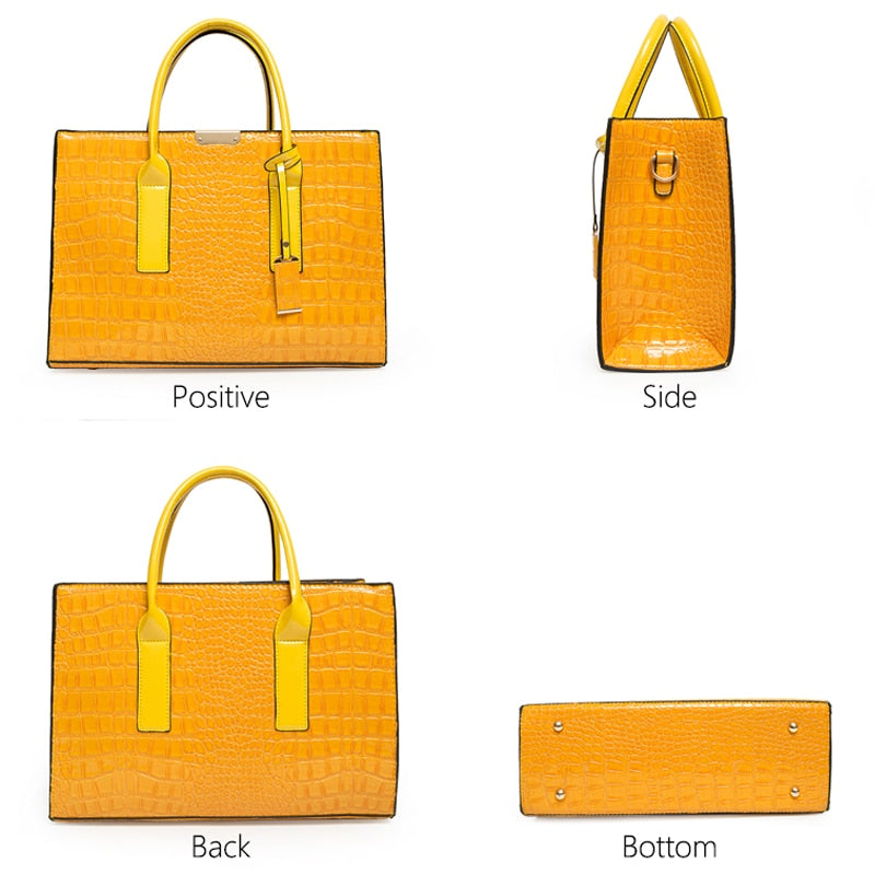 Luxury Womens Bags Designer Crocodile Pattern Shoulder Bag PU Leather Brand Woman Crossbody Casual Handbag Women Tote Bags Sac