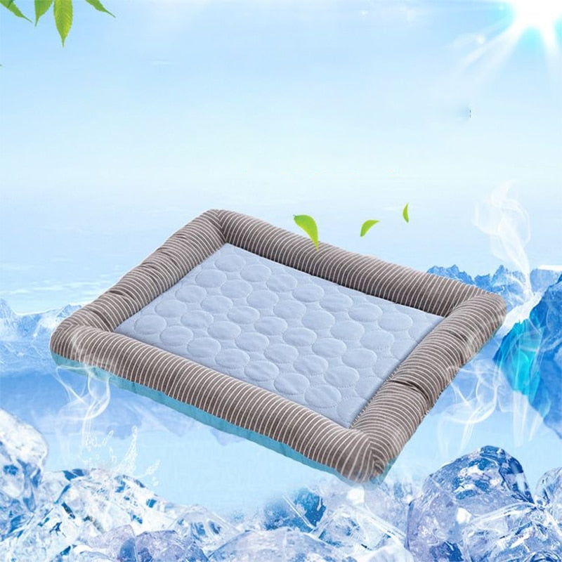 Pet Pad Summer Cool Dog Cooling Mat Supplies Washable Blanket For Small And Medium Sized Dogs Ice Silk Bed Nest Cat Mat