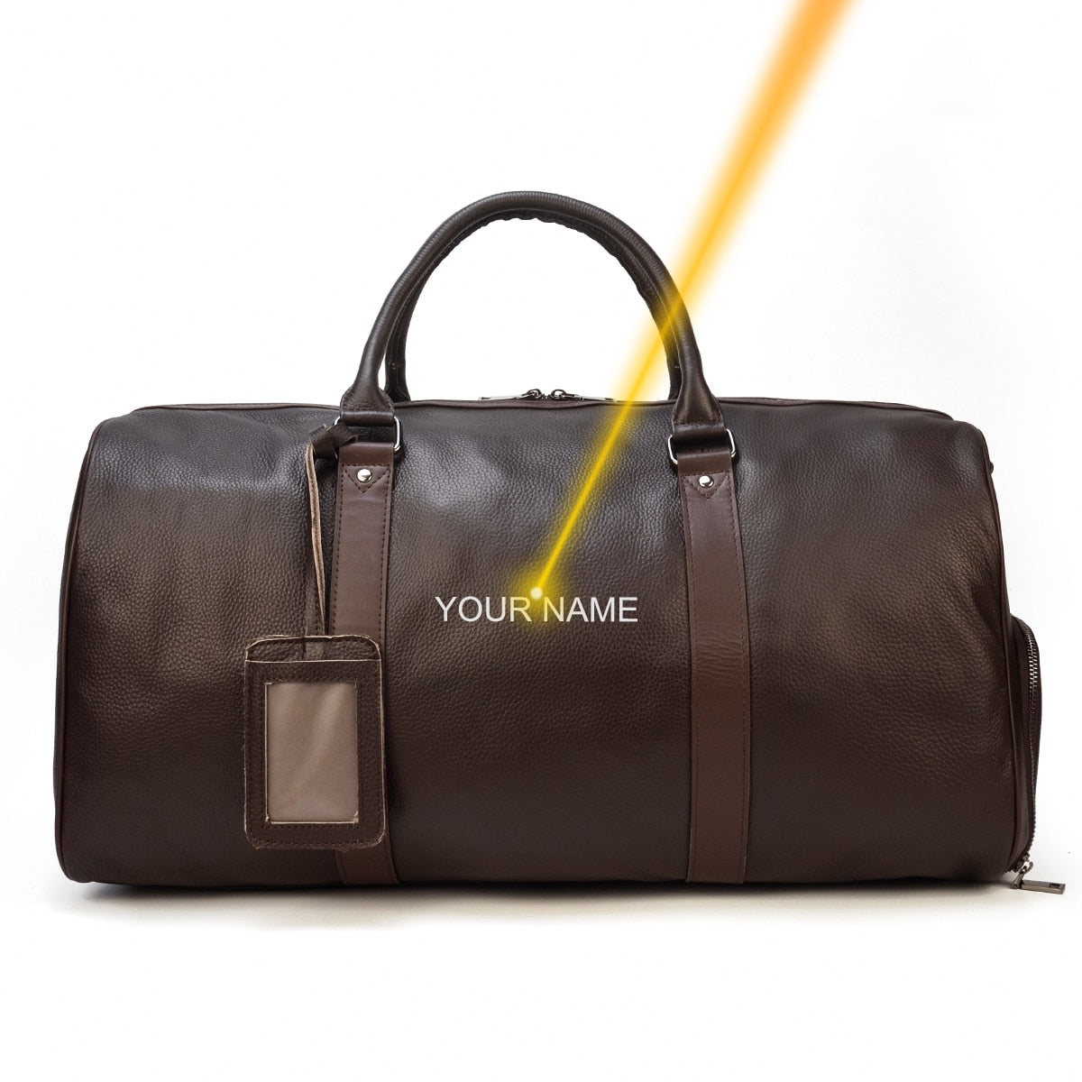 Natural Cowskin Travel Bags Waterproof Men's Leather Overnight Bag Handbag For Plane Luggage Men Male Weekend Bag Business 55cm