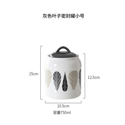 Japanese-style Ceramic Jars, Household Food Storage Jars, Sealed Jars, Kitchen Coffee Sugar Jars, Grain Storage Tanks, Tea Jars
