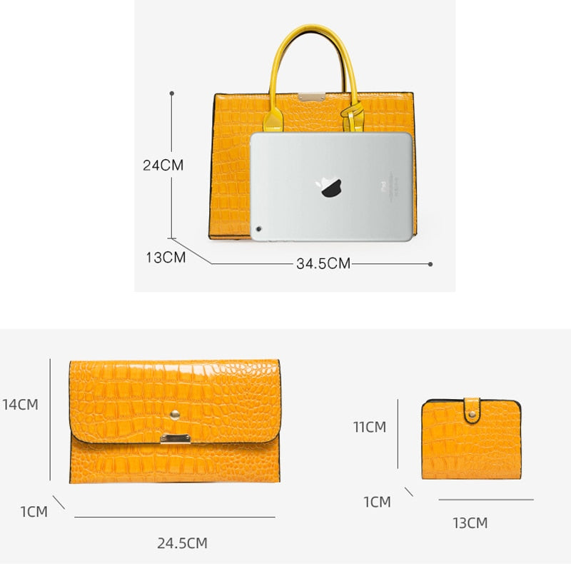 Luxury Womens Bags Designer Crocodile Pattern Shoulder Bag PU Leather Brand Woman Crossbody Casual Handbag Women Tote Bags Sac