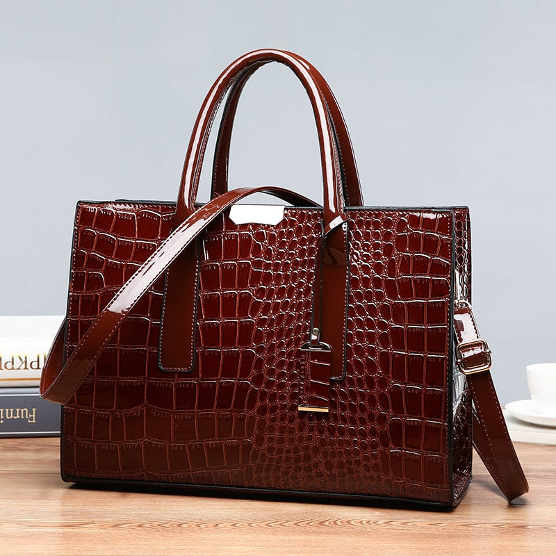 Luxury Womens Bags Designer Crocodile Pattern Shoulder Bag PU Leather Brand Woman Crossbody Casual Handbag Women Tote Bags Sac