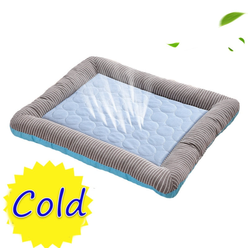 Pet Pad Summer Cool Dog Cooling Mat Supplies Washable Blanket For Small And Medium Sized Dogs Ice Silk Bed Nest Cat Mat