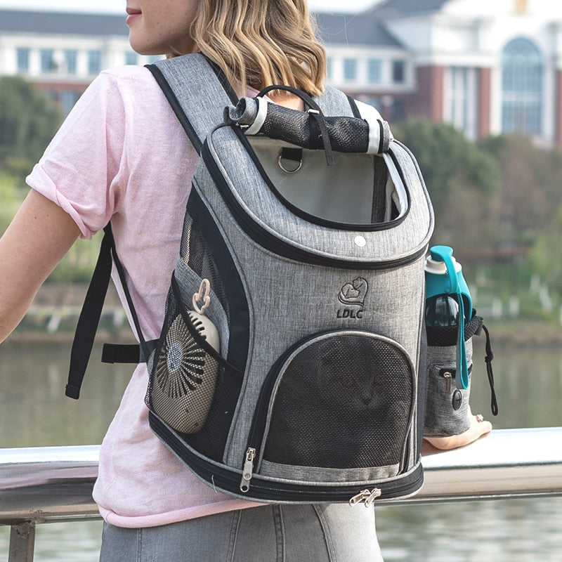 Travel Bag Pet Sports Backpack Portable Collapsible Breathable Cattery Pet Backpack Medium Cat Dog Backpacks Bag Cat Toy