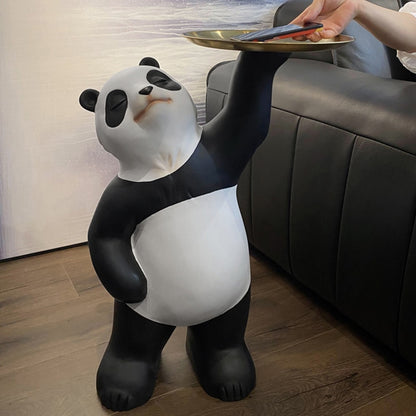 Figurines For Interior Hand Painted Panda Decoration Home Decoration Accessories For Living Room Statues And Sculptures Tray