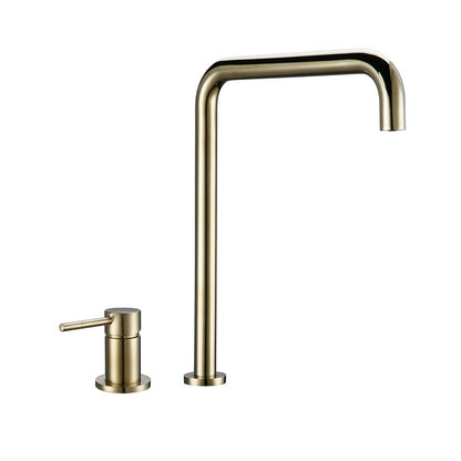 Modern Style Basin Mixer Tap Dual Holder Single Handle Fixed Basin Faucet Hot And Cold 2 Hole Kitchen Sink Mixer
