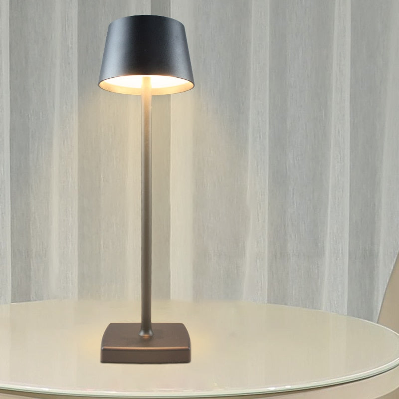 LED Aluminum Alloy Waterproof Desk Lamp Touch Dimming Rechargeable  Metal Table Lamps For Bar Living Room Reading Book Light