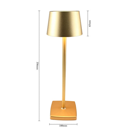 LED Aluminum Alloy Waterproof Desk Lamp Touch Dimming Rechargeable  Metal Table Lamps For Bar Living Room Reading Book Light