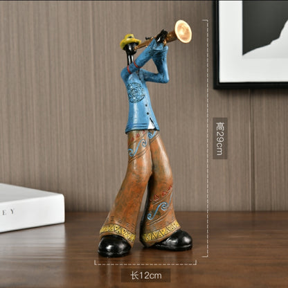 Family Figurines for Home Decor Accessories Morden Creative Band music character Bar Home decoration Crafts Gift for Friends