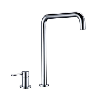 Modern Style Basin Mixer Tap Dual Holder Single Handle Fixed Basin Faucet Hot And Cold 2 Hole Kitchen Sink Mixer