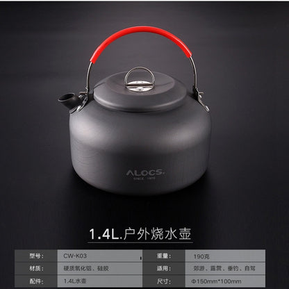 Alocs 0.8L/1.4L Outdoor Camping Kettle K02 K03 K06 Water Kettles Coffee Pot Teapot Super Light