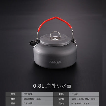 Alocs 0.8L/1.4L Outdoor Camping Kettle K02 K03 K06 Water Kettles Coffee Pot Teapot Super Light