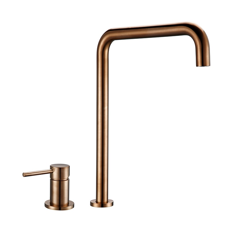 Modern Style Basin Mixer Tap Dual Holder Single Handle Fixed Basin Faucet Hot And Cold 2 Hole Kitchen Sink Mixer