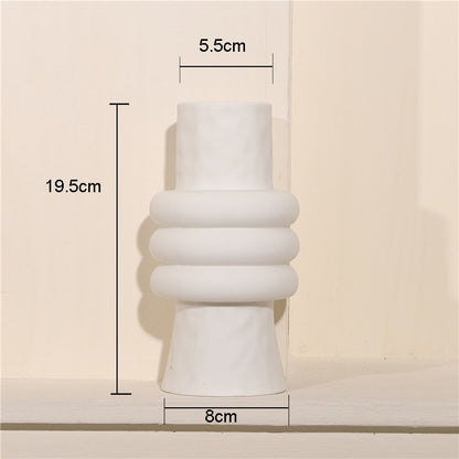 Nordic Ins Creative Ceramics Vase Home Ornaments White Vegetarian Flower Pot Vases Home Decorations Craft Gifts