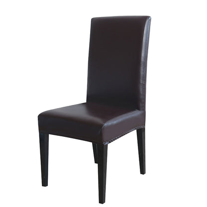 PU Chair Cover Spandex Waterproof Oilproof Chair Cover Stretch Kitchen Seat Case Banquet Hotel Cover housse de chaise