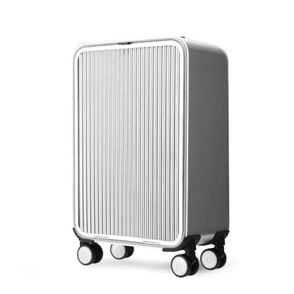 All Aluminum side open luxury rolling luggage men business computer suitcase women metal password trolley case 16/20/24 inch