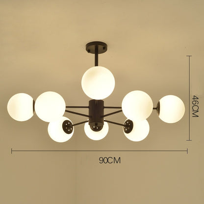 Gold plate Lustre led Chandelier E27 Bulb Glass Shade Hanging Chandelier Lights Dining bed Living room decoration Light Fixtures