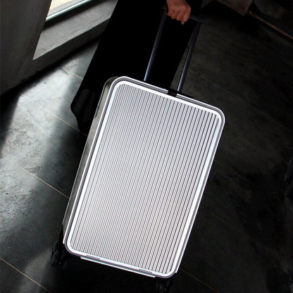 All Aluminum side open luxury rolling luggage men business computer suitcase women metal password trolley case 16/20/24 inch