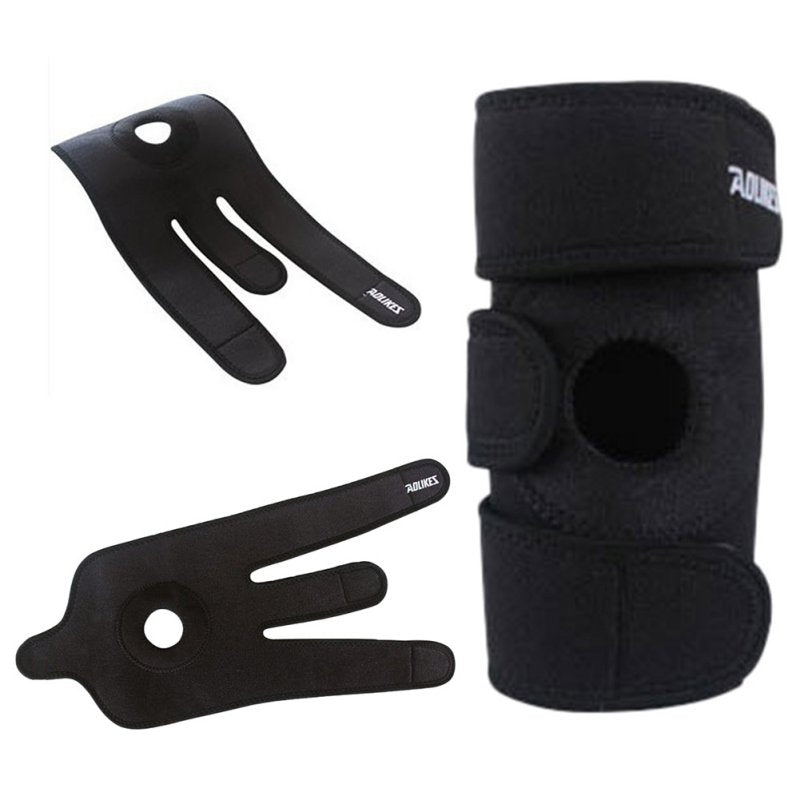 Adjustable Knee Patella Support Brace Sleeve Wrap Stabilizer Sports Climbing Basketball Knee Protector Care Portable
