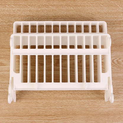 Kitchen Foldable Dish Plate Drying Rack Organizer Drainer Plastic Storage Holder