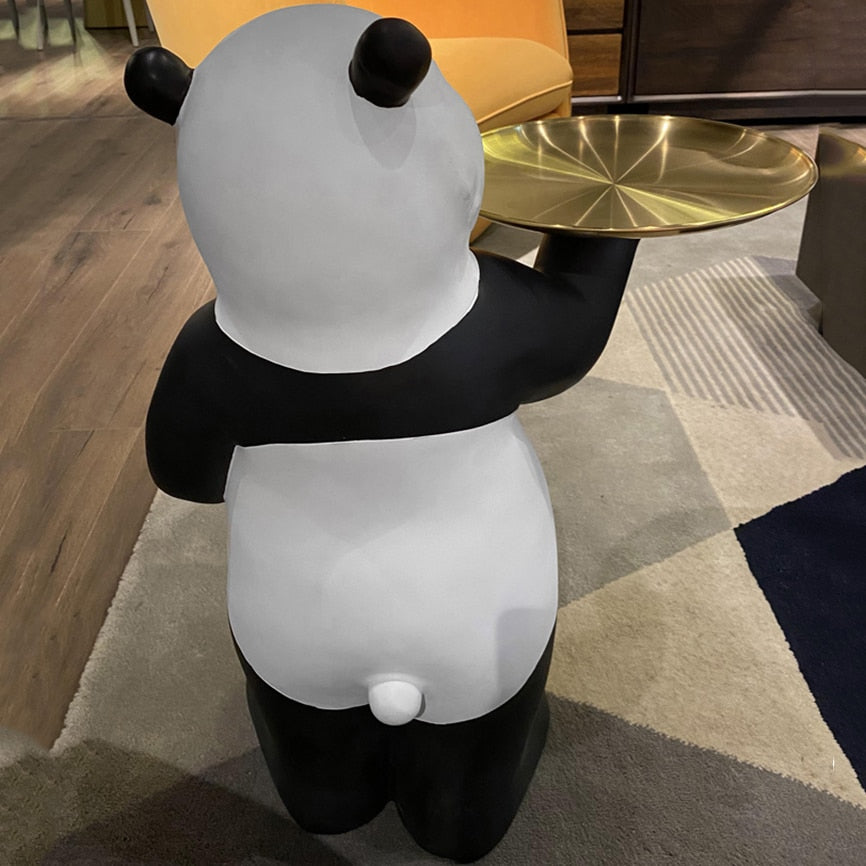 Figurines For Interior Hand Painted Panda Decoration Home Decoration Accessories For Living Room Statues And Sculptures Tray