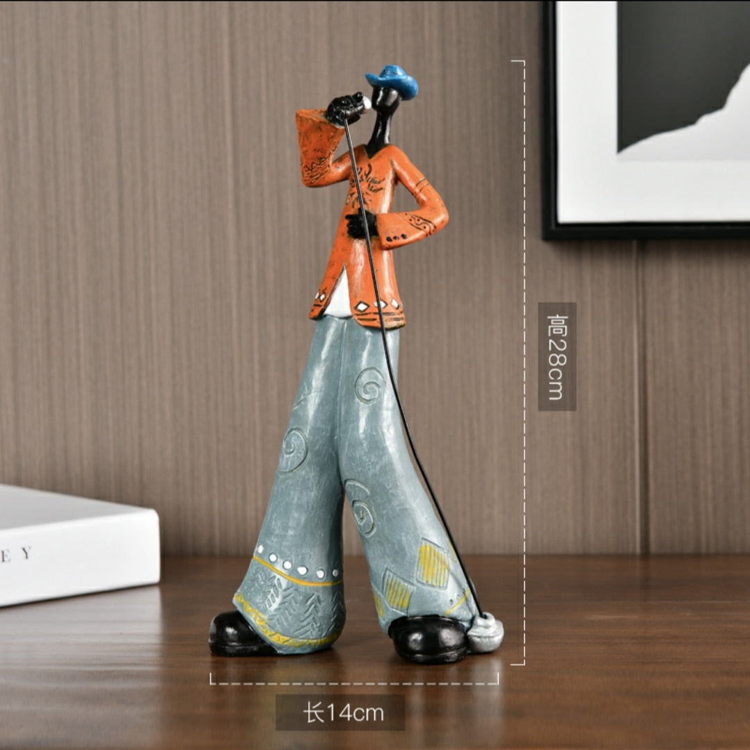 Family Figurines for Home Decor Accessories Morden Creative Band music character Bar Home decoration Crafts Gift for Friends