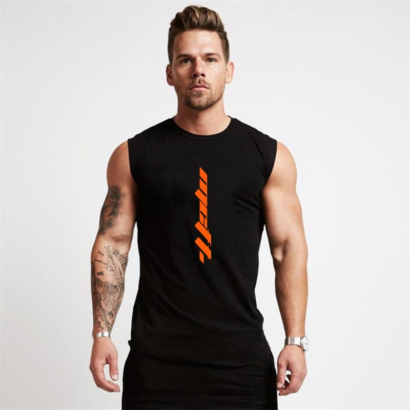 Summer Gym Tank Top Men Workout Sleeveless Shirt Bodybuilding Clothing Fitness Mens Sportswear Muscle Vests Men Tanktops