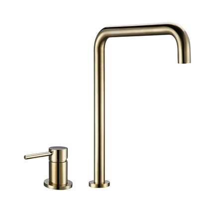 Modern Style Basin Mixer Tap Dual Holder Single Handle Fixed Basin Faucet Hot And Cold 2 Hole Kitchen Sink Mixer