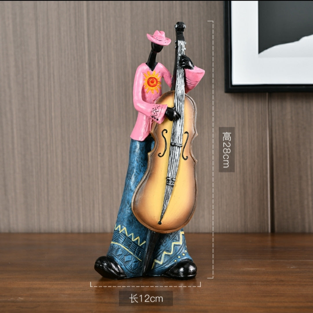 Family Figurines for Home Decor Accessories Morden Creative Band music character Bar Home decoration Crafts Gift for Friends