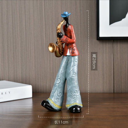 Family Figurines for Home Decor Accessories Morden Creative Band music character Bar Home decoration Crafts Gift for Friends