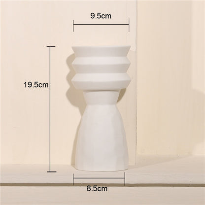 Nordic Ins Creative Ceramics Vase Home Ornaments White Vegetarian Flower Pot Vases Home Decorations Craft Gifts
