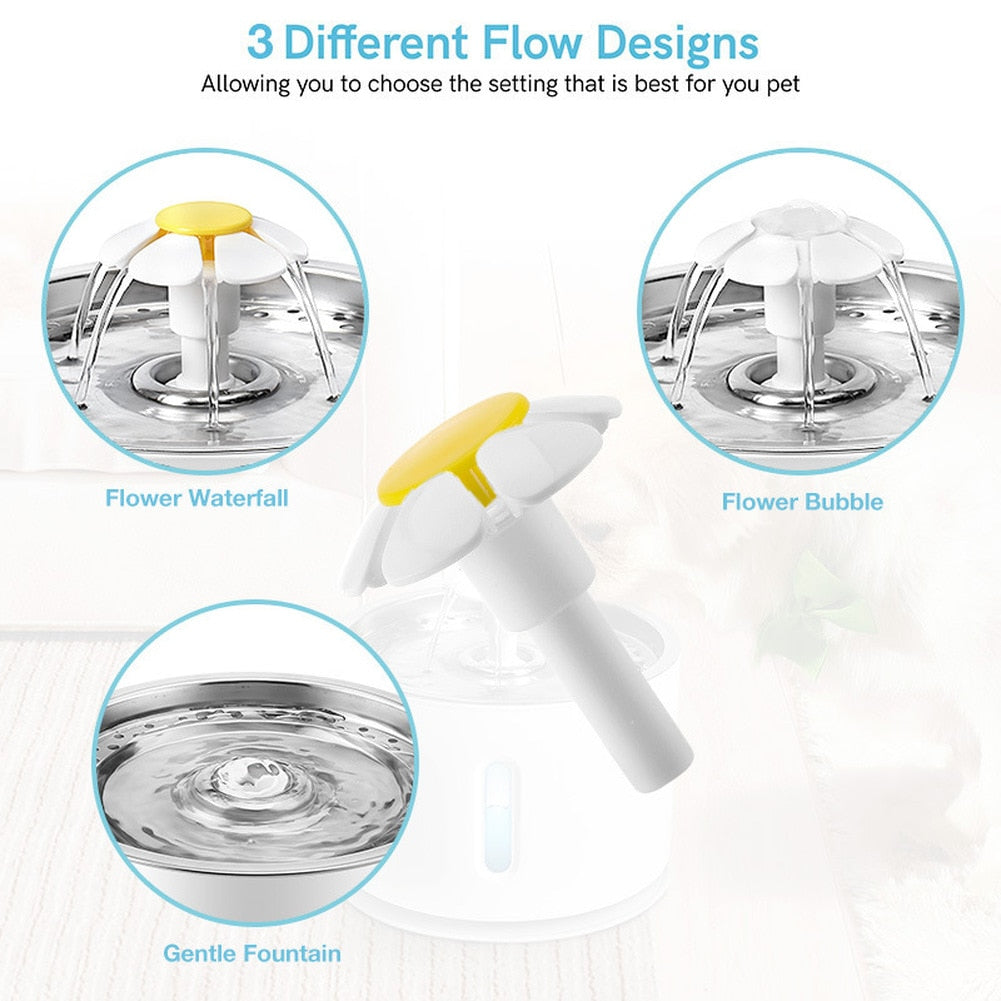 Cat Water Fountain Auto Filter USB Electric Mute Cat Drinking Bowl 1.6L Recirculate Filtring Drinker Water Dispenser Cat Health