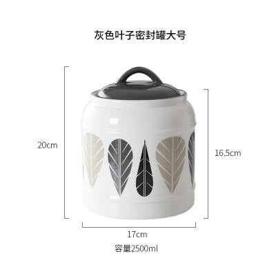 Japanese-style Ceramic Jars, Household Food Storage Jars, Sealed Jars, Kitchen Coffee Sugar Jars, Grain Storage Tanks, Tea Jars