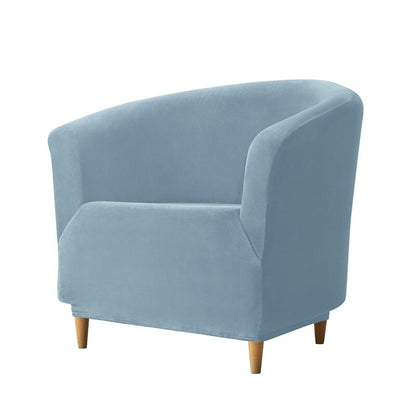 Leisure Velvet Club Bath Tub Armchairs Chair Covers Stretch Sofa Slipcover Removable Sofa Couch Cover Bar Counter Solid Color