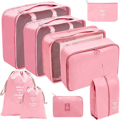 Luggage Packing Cubes Travel Organizers Storage Bag Set Toiletry Bag Makeup Box Carry Pouch Clothes Bins Cosmetic Shoe Packaging