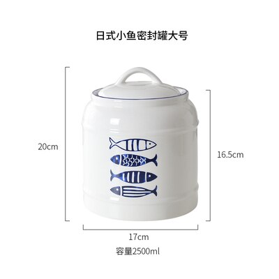 Japanese-style Ceramic Jars, Household Food Storage Jars, Sealed Jars, Kitchen Coffee Sugar Jars, Grain Storage Tanks, Tea Jars