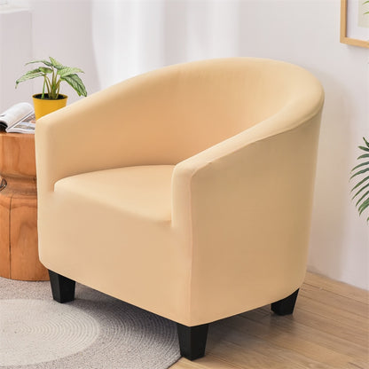 Solid Color Armchair Sofa Cover Stretch Washable Single Seater For Living Room Club Couch Slipcover Elastic Protector Cover 1PC