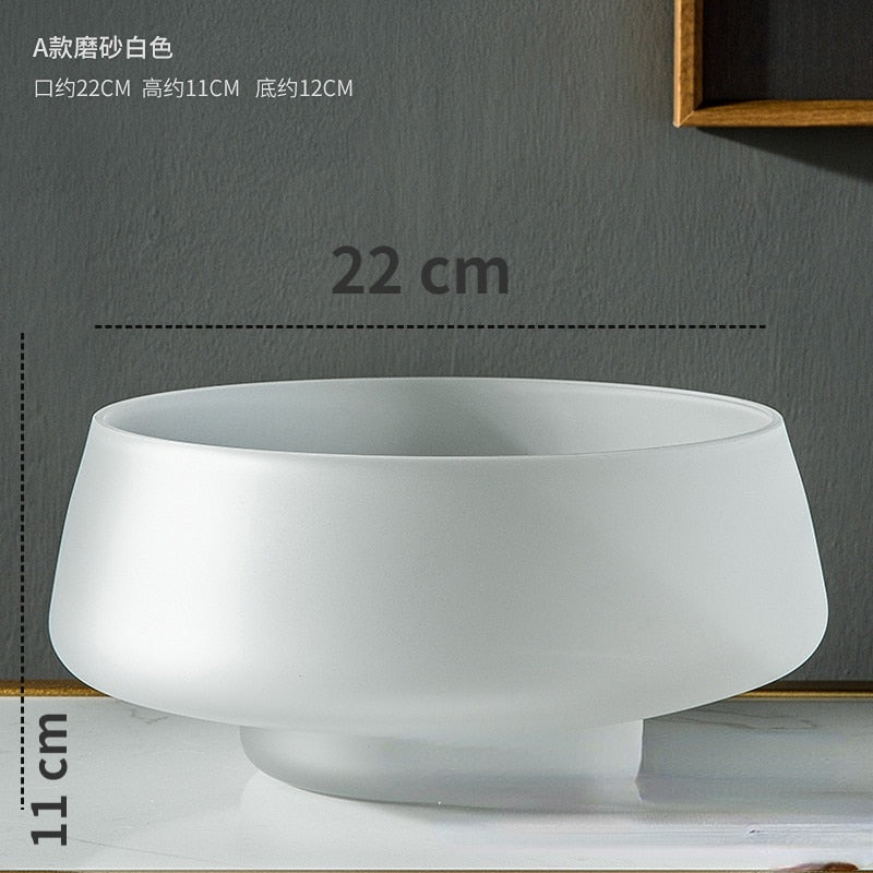 Nordic Light Luxury Home Decor Frosted Glass Vase Living Room Decoration Table Flowers Hydroponic Vase Terrarium Decor
