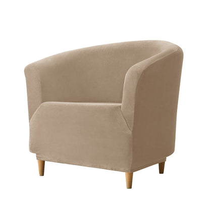 Leisure Velvet Club Bath Tub Armchairs Chair Covers Stretch Sofa Slipcover Removable Sofa Couch Cover Bar Counter Solid Color