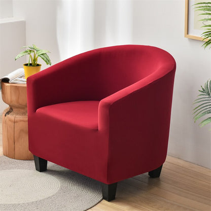 Solid Color Armchair Sofa Cover Stretch Washable Single Seater For Living Room Club Couch Slipcover Elastic Protector Cover 1PC