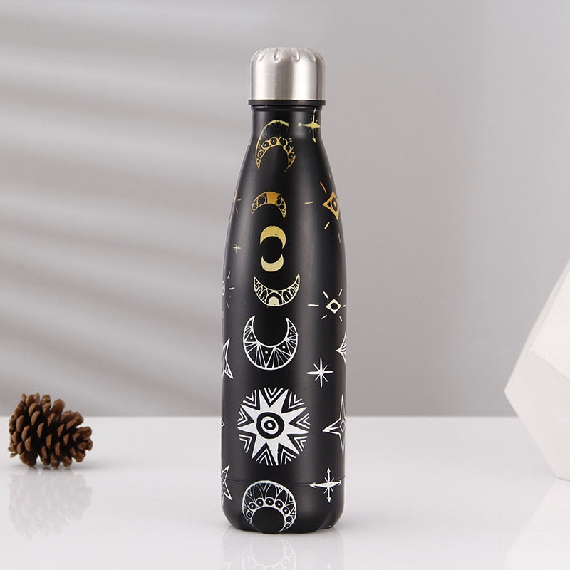 500ml Leaf Insulated Vacuum Thermos Water Bottle Sports GYM Drink Bottle Thermal Flask For Coffee